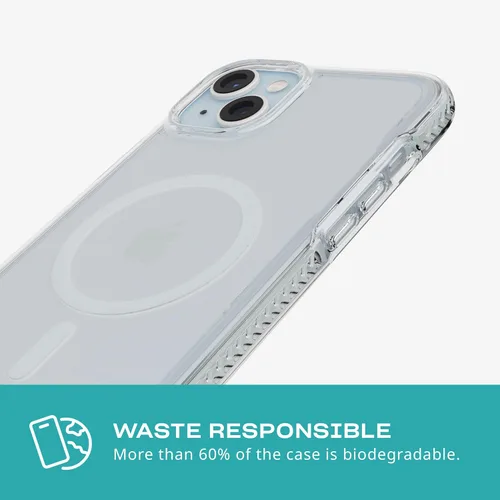 Vista 6 de Tech21 Evo Crystal - Funda de protección contra impactos compatible con MagSafe para iPhone 15 Plus, color azul