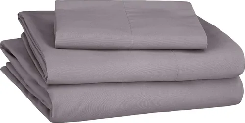 Vista 11 de Amazon Basics Juego de sábanas de microfibra suave de 4 piezas con bolsillos laterales elásticos, Full, cuadrícula negra, geométrico Rejilla negra