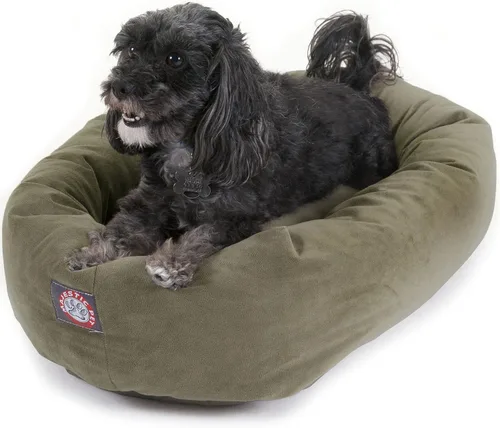 Vista 45 de Majestic Pet Cama para Perros de 52 Pulgadas de Ante Calmante Lavable 52x35x11 (Pulgadas) – Acogedora Cama Redonda para Perros con Forma de Dona
