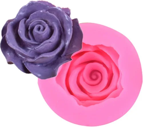 Vista 6 de BeeSpring Flower Bloom Rose Shape Silicone Fondant Soap 3D Cake Molds Cupcake Jelly Candy Chocolate Decoración Moldes Herramienta para hornear