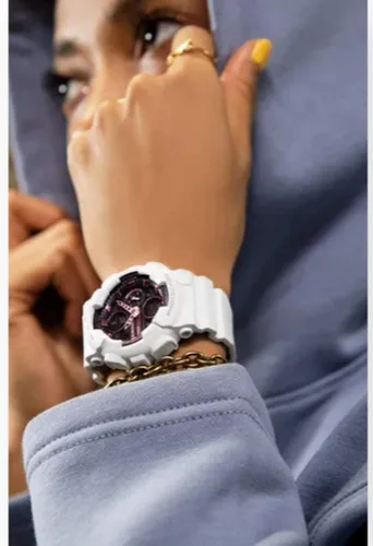 Vista 5 de G-Shock GMAS140M-7A BlancoRosa, Blanco, Digital