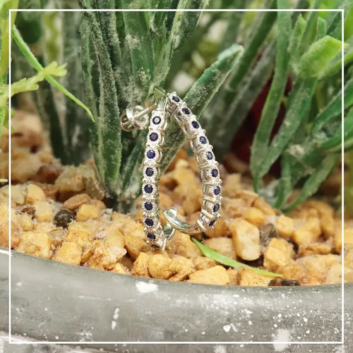 Vista 4 de Dazzlingrock Collection Pendientes de aro para mujer, 0,25 quilates, plata de ley