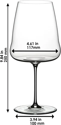 Vista 8 de Riedel Winewings Cabernet/Merlot - Copa de vino personalizada grabada gigante de 33 onzas, copa de vino tinto de cristal para Cabernet Sauvignon