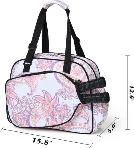 Vista 6 de Boulder Bee Bolsas de pickleball Bolsa de pickleball premium para mujer Bolsa de gimnasio de manohombro para mujer con soporte para botella