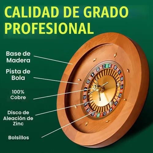 Vista 7 de Leyndo Rueda de Ruleta de Madera de 20 Pulgadas con 4 Bolas de Ruleta Rodamientos de Precisión de Grado Casino Rueda de Ruleta Mesa Giratoria