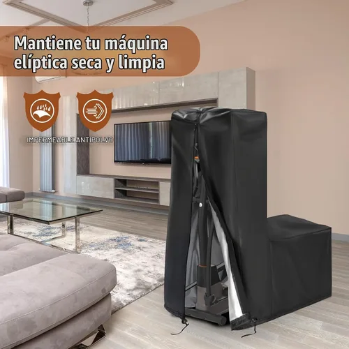 Vista 6 de Cubierta elíptica para máquina de ejercicios, a prueba de polvo e impermeable, cubierta protectora para uso doméstico