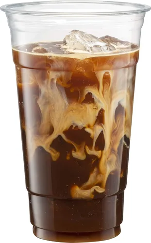 Vista 4 de Vasos de PET transparentes para café helado, batido, 24 onzas, paquete de 100