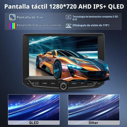 Vista 8 de Radio estéreo de coche de 9 pulgadas para Jeep Wrangler JK 2011-2017, pantalla táctil IPS QLED 1280x720P, Android 14 Octa-Core 4GB+64GB, CarPlay