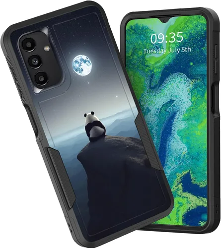 Vista 19 de Funda protectora para Galaxy A13 5G, doble capa híbrida resistente a prueba de golpes, policarbonato duro, silicona suave, TPU, funda protectora