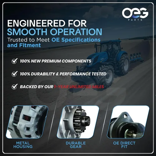 Vista 7 de Piezas de OEG nuevo arrancador compatible con International Farmall McCormick Gas 63608D, 1107427, 1107448, 104219A2, 997870R91, D10B33, SDR0088