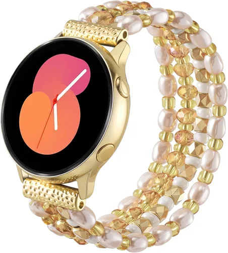 Vista 16 de VISOOM Pulsera de cuentas boho compatible con Samsung Galaxy Watch 8/7/6/5/4 de 40/44mm/Active 2 Watch 4 Classic de 42mm para mujer, pulsera