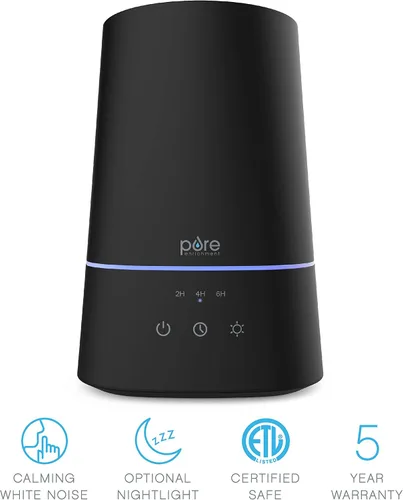 Vista 3 de Pure Enrichment HUME Max - Humidificador ultrasónico de niebla fría de fácil llenado superior, tanque de agua de 3.7-L (1 galón), 3 configuraciones