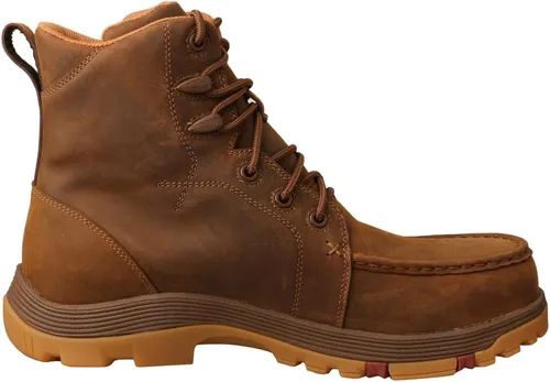Vista 4 de Twisted X Men's 6" Work Oblique Toe Boot, Moc Toe Nano Toe with CellSole