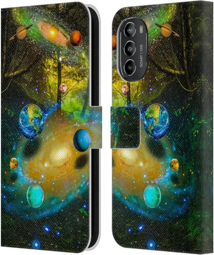 Vista 11 de Head Case Designs Officially Licensed Dave Loblaw Boy Painting Moon Clouds Sci-Fi and Surreal Leather Book Wallet Case Cover Compatible with