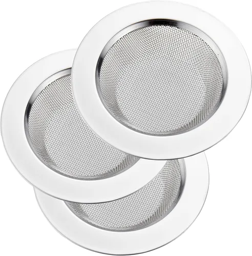 Vista 11 de LASSHSWA 2 piezas de colador de fregadero de cocina de acero inoxidable, colador de drenaje de fregadero de cocina, coladores de fregadero con borde