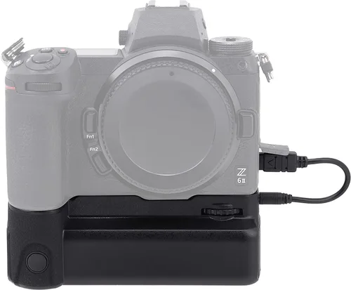 Vista 2 de BM Premium Empuñadura de batería de repuesto MB-N10 compatible con cámaras Z5, Z6, Z6 II, Z7, Z7 II + 4 baterías EN-EL15C
