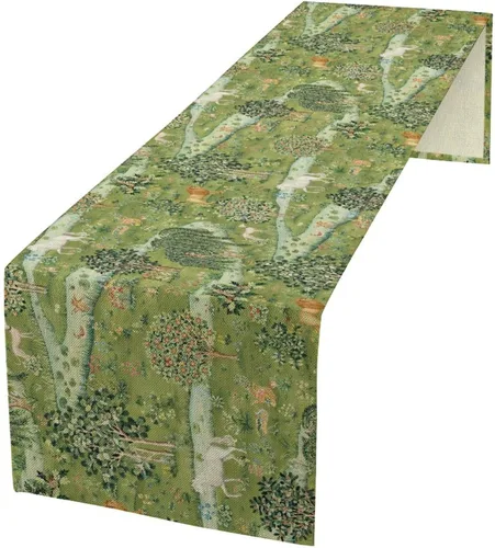 Vista 10 de Camino de mesa con estampado de vaca, camino de mesa estilo occidental con estampado de cuero de vaca en blanco y negro, decoración de mesa
