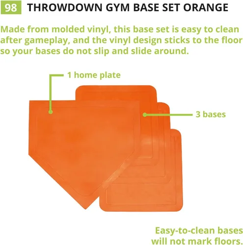 Vista 3 de Champion Sports Throw Down Base Sets – Durable Baseball & Softball Practice Bases for Indoor & Outdoor Training
