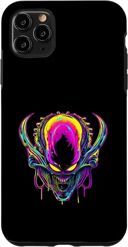 Vista 13 de iPhone 16 Retro Funny streetwear Synthwave 80s 90s spacezilla alien Case