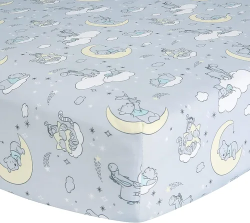 Vista 13 de Lambs & Ivy Disney Baby Forever Mickey Mouse - Sábana bajera ajustable para cuna blanca Fits Standard Size Crib/Toddler Mattress Measuring 52" x