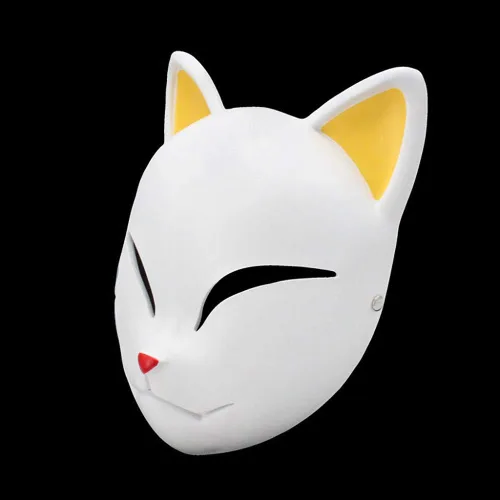 Vista 6 de Kamado Tanjirou Cosplay máscara Tengu máscara de zorro máscara de mascarada vestir Cosplay accesorios para adultos Halloween