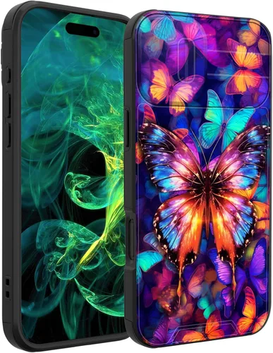 Vista 69 de Funda para iPhone Air con cubierta para cámara deslizante, resistente de doble capa, híbrida, a prueba de golpes, funda protectora resistente
