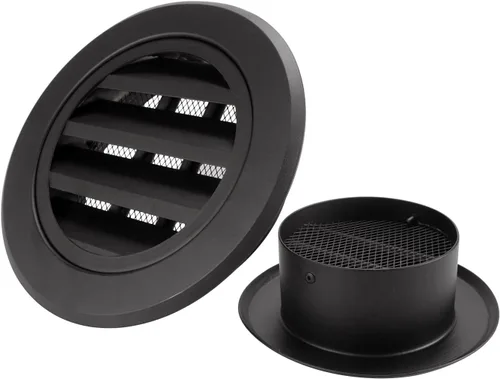 Vista 7 de Hon&Guan Soffit Vents - Ventilación de escape de aluminio Soffit de 4 pulgadas con malla de pantalla integrada para baño, cocina, dormitorio