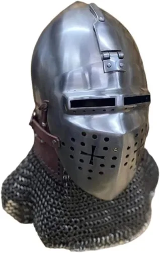 Vista 3 de BLUEBIRD MEDIEVAL - Casco medieval Bascinet para cosplay casco SCALARP regalo coleccionable