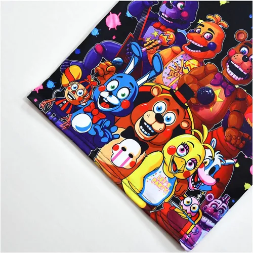 Vista 6 de Fan Desen Conjunto de camisa y pantalones cortos de Freddy para niños, disfraz de dibujos animados para niños de 5 a 12 años