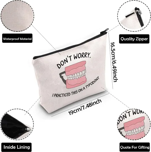 Vista 3 de ZJXHPO Kit de supervivencia para dentistas - Bolsa de maquillaje y artículos de tocador para higienista dental para mujer, Typodont, No