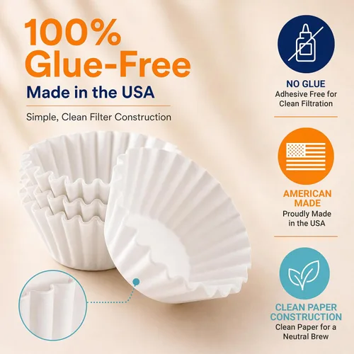 Vista 4 de Filtros de café para cesta de 4 tazas (100, blanco)