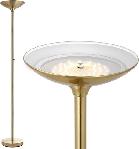 Vista 9 de BoostArea Torchiere - Lámpara de pie LED súper brillante de 30 W, lámpara de poste regulable de 3000 K con interruptor giratorio, lámpara de pie