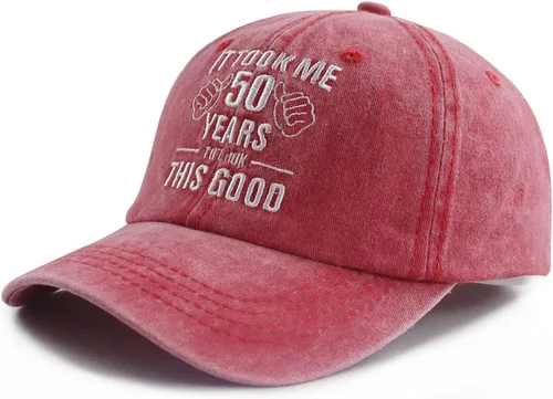 Vista 8 de It Took Me 50 Years to Look This Good Hat para mujeres y hombres, divertida gorra de béisbol ajustable bordada 50 cumpleaños