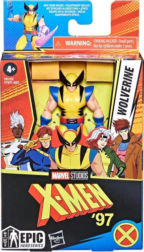 Vista 2 de Marvel Serie de Héroes Épicos X-Men Figura de Acción de Wolverine, Figuras de 4 Pulgadas