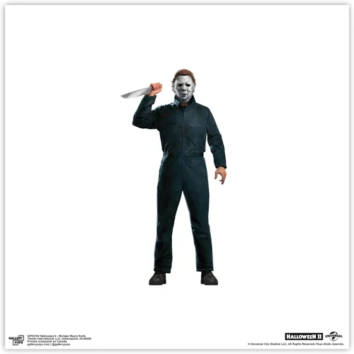 Vista 9 de Trends International Gallery Pops Halloween II - Arte de pared con cuchillo de Michael Myers, versión enmarcada negra, 12 x 12 pulgadas Versión