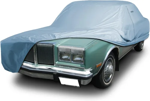 Vista 23 de iCarCover Funda de automóvil personalizada Premium para Chrysler Imperial 1957-1975, resistente, impermeable, para todo tipo de clima, lluvia Negro