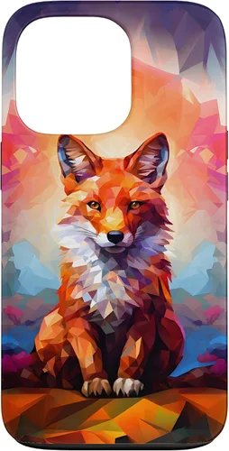 Vista 9 de iPhone 11 Mosaico de zorro rojo Lindo Funda colorida