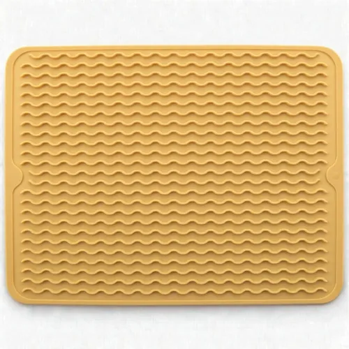 Vista 13 de Tapete de secado de silicona de 16 x 12 pulgadas, tapete antideslizante negro para fregadero para encimera de cocina, almohadilla de platos