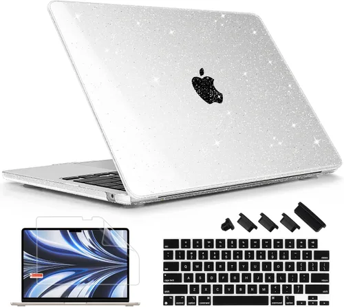 Vista 14 de Funda rígida de plástico compatible con MacBook Air de 15 pulgadas M3 A3114 M2 A2941 Releae 2024 2023, funda rígida de plástico con cubierta
