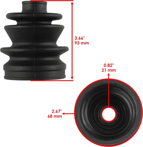 Vista 2 de Caltric 2 Rear Axle Inner Outer CV Boot Kit Compatible with Arctic Cat Prowler Xtz 1000 2009 2010