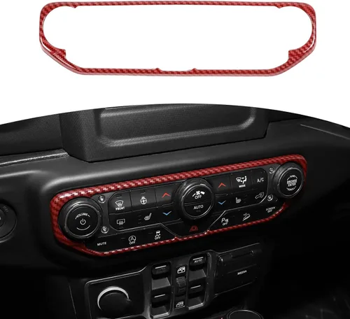 Vista 15 de RT-TCZ para Wrangler JL Cubierta de interruptor de aire acondicionado centro del tablero Trim Marco Azul bebé para Jeep Wrangler JL JLU Gladiator JT