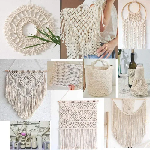 Vista 7 de Cuerda de algodón de 0.039 pulgadas para macramé de 820 pies para cocina, cuerda para asar, atar carne, pavo, envoltura de regalos, manualidades