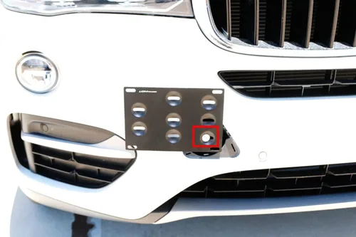 Vista 4 de Soporte para placa matrícula para BMW, Negro
