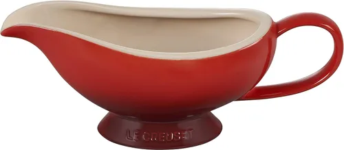 Vista 2 de Le Creuset Heritage - Bote de salsa de cerámica, rojo cereza
