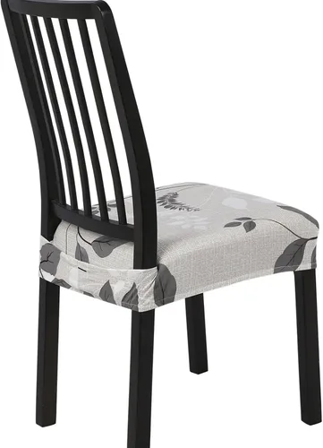 Vista 10 de SearchI Juego de 2 fundas de asiento elásticas para sillas de comedor, suaves, extraíbles y lavables, para sillas de comedor, protector de asiento
