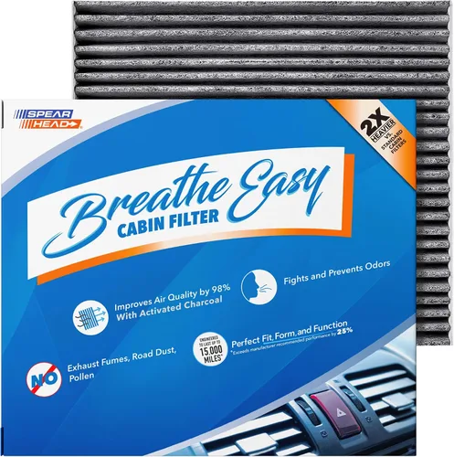 Vista 15 de Spearhead Odor Defense Breathe Easy - Filtro de cabina para AC y calentador Compatible con Chrysler 200 2015-17, Cherokee 2014-18 como OEM Hasta