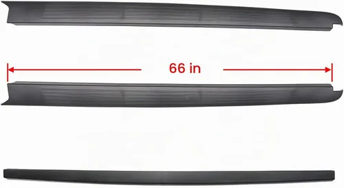 Vista 2 de Kit de moldura lateral 5.5' para lado izquierdo y derecho, barandilla de cama y tapa de cajuela compatible con Ford F150 2004-2005
