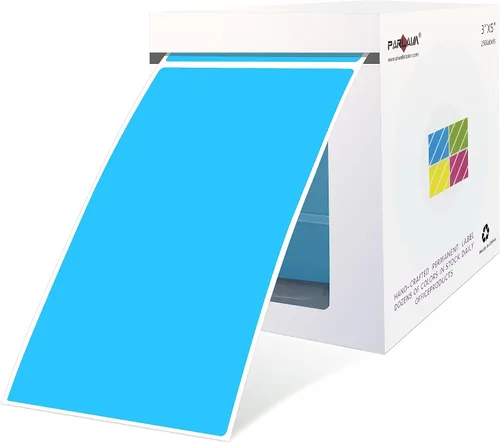 Vista 37 de PARLAIM 5 x 3 pulgadas Rectángulo de colores pegatinas de inventario, 1000 unidades de 4 rollos de etiquetas adhesivas cuadradas para cajas móviles
