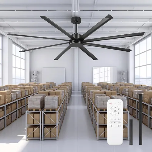 Vista 11 de Ventiladores de techo con luces y control remoto, ventilador de techo Negro - 75