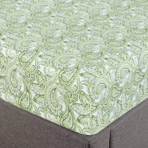 Vista 14 de Feather & Stitch - Sábana bajera ajustable de 100 % algodón, tejido satén de damasco, transpirable a rayas, sábana elástica para colchón de 18 Aqua
